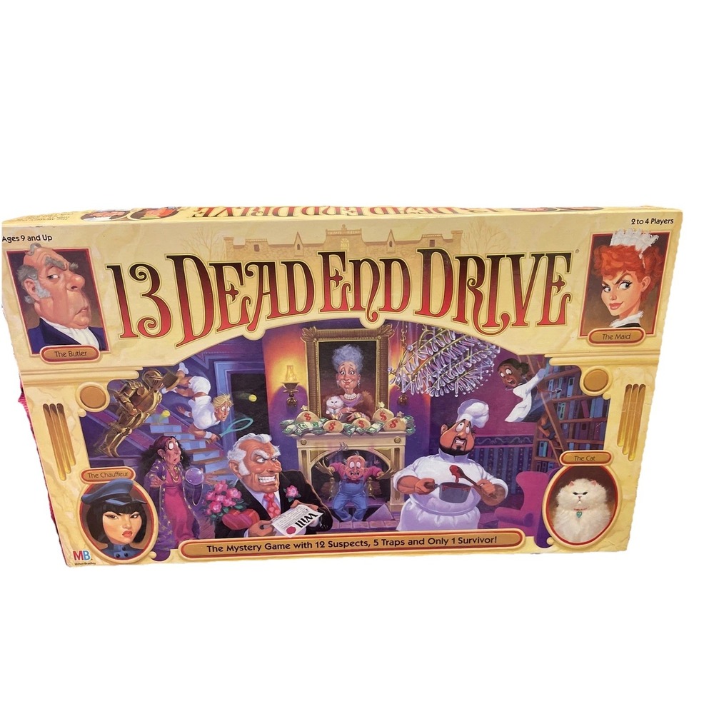 VTG 13 DEAD END DRIVE Board Game Milton Bradley Hasbro 1993 Mystery Made In USA
